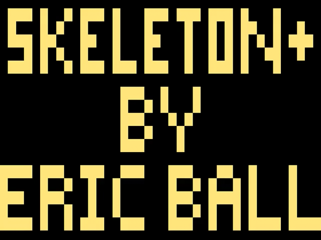 Skeleton+ title screen for Atari 2600